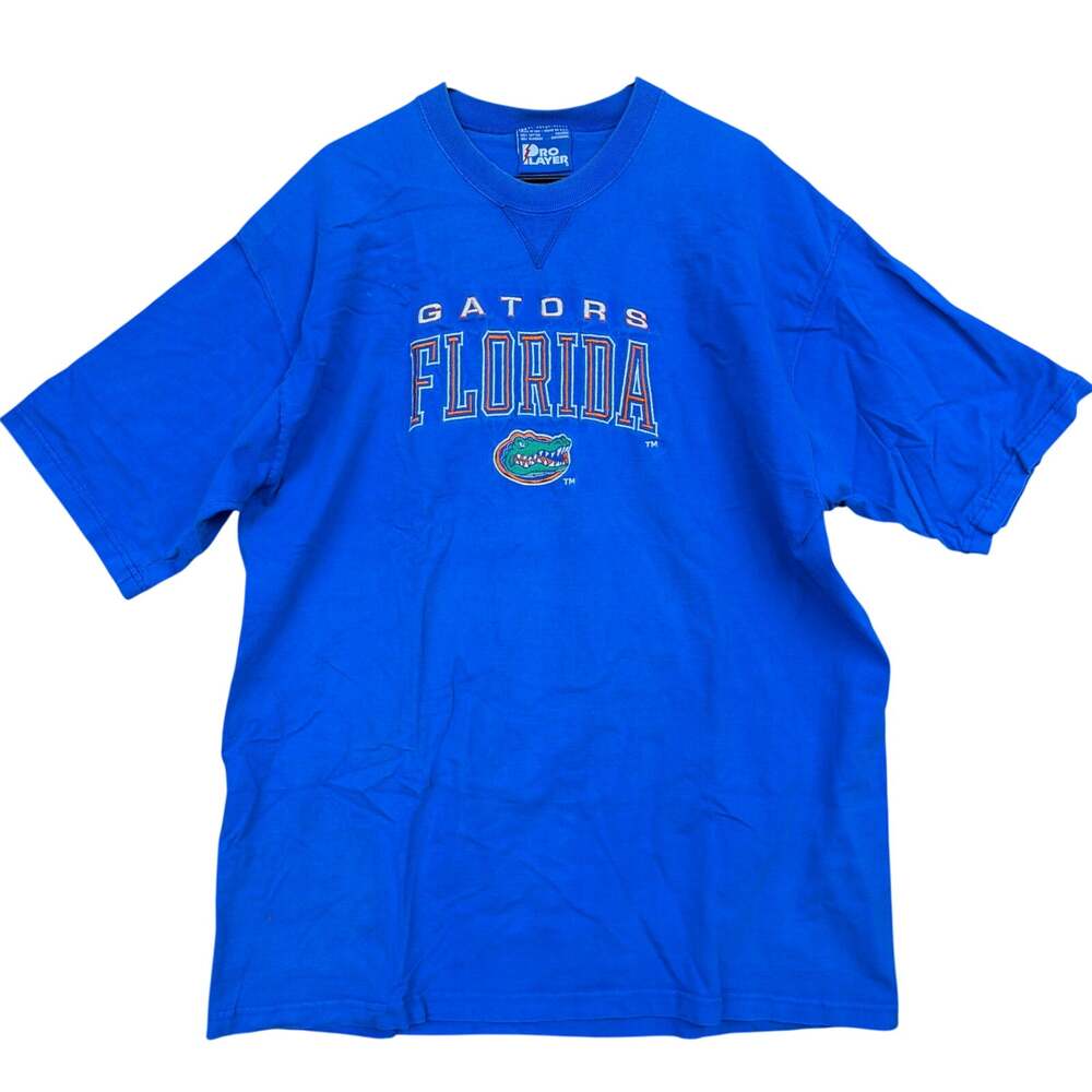 Vintage 1990s Pro Player Mens Tee Blue Florida Gators USA Graphic Crew Neck XXL